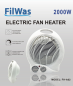 Preview: FilWas Heizlüfter Schnellheizer 3 Stufen Ventilator / 1000W / 2000W